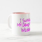 Ik heb m'n buikroze van Daughters overleefd Tweekleurige Koffiemok (Voorkant links)