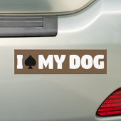 Ik heb m'n hond getrapt. bumpersticker (Op auto)