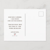 Ik heb Modern Boho Text Moving | Nieuw adres Aankondigingskaart (Achterkant)