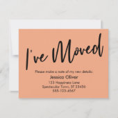 Ik heb moderne handschrift zalm Kaart verplaatst (Voorkant)