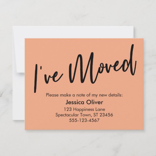 Ik heb moderne handschrift zalm Kaart verplaatst (Voorkant)