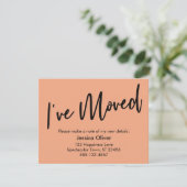 Ik heb moderne handschrift zalm Kaart verplaatst (Staand voorkant)