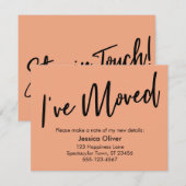 Ik heb moderne handschrift zalm Kaart verplaatst (Voorkant / Achterkant)