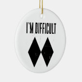 Ik heb moeite met dubbelzwart diamant. keramisch ornament (Rechts)