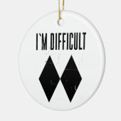 Ik heb moeite met dubbelzwart diamant. keramisch ornament (Links)