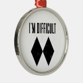 Ik heb moeite met dubbelzwart diamant. metalen ornament (Rechts)