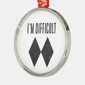 Ik heb moeite met dubbelzwart diamant. metalen ornament (Links)