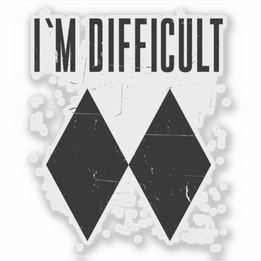 Ik heb moeite met dubbelzwart diamant. sticker (Voorkant)