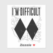 Ik heb moeite met dubbelzwart diamant. sticker (Vel)