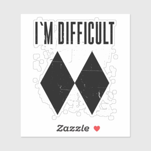 Ik heb moeite met dubbelzwart diamant. sticker (Vel)