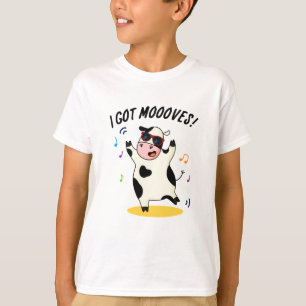 Ik heb Moooves Cute Dancing Cow Pun T-shirt