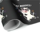 Ik heb Moooves Funny Dansende Koe Pun Dark BG Cadeaupapier (Rol Hoek)
