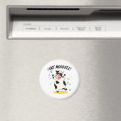 Ik heb Moooves Funny Dansende Koe Pun Magneet (Insitu (Vaatwasser))