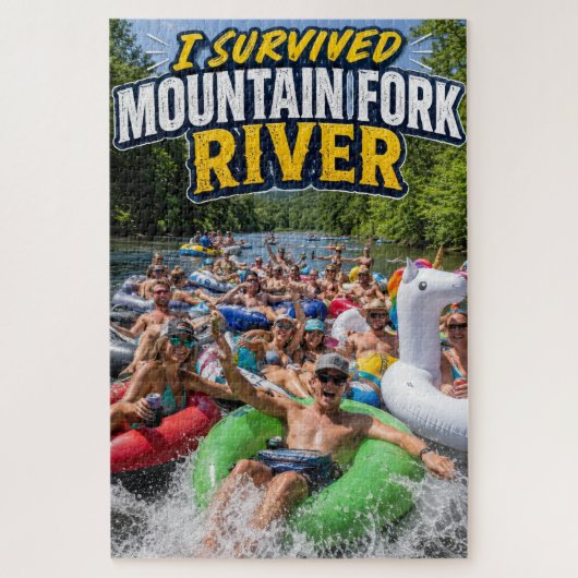 Ik heb Mountain Fork River Puzzle overleefd Legpuzzel (Verticaal)