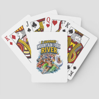 Ik heb Mountain Fork River T-shirt overleefd Pokerkaarten