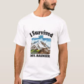 Ik heb Mt. Rainier overleven, Washington T-shirt (Voorkant)