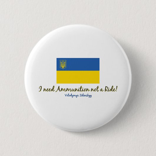 Ik-heb-munitie-nodig-Zelenskyy Ronde Button 5,7 Cm (Voorkant)