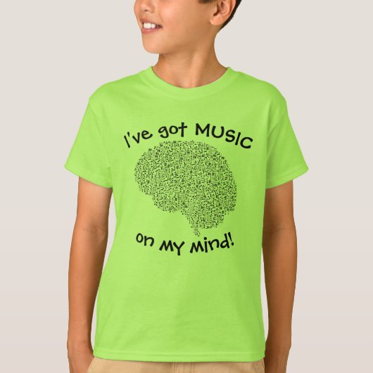 Ik heb muziek op mijn Kinderen T-shirt (Voorkant)