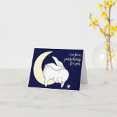 Ik heb naar je gezocht, blauwe achtergrond kaart (Gele Bloem)