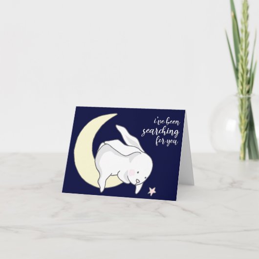 Ik heb naar je gezocht, blauwe achtergrond kaart (Voorkant)