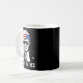 Ik Heb Negen Levens - Trump 2024 Grappig Koffiemok (Voorkant links)