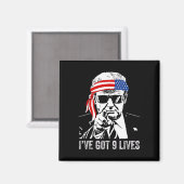 Ik heb negen levens - Trump 2024 Grappig Magneet (Voorkant / Achterkant)