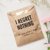 Ik heb nergens spijt van. Bruiloft feest / hotel w Bedankzakje (Gezegeld)