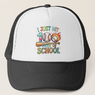 Ik heb net 100 dagen schoolhonkbal 100e dag geslag trucker pet
