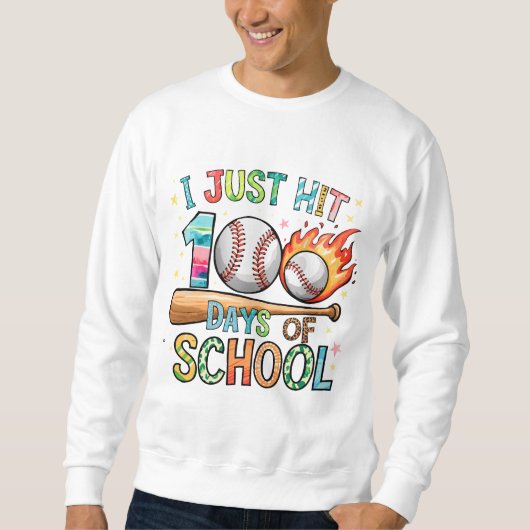 Ik heb net 100 dagen schoolhonkbal 100e dag geslag trui (Voorkant)