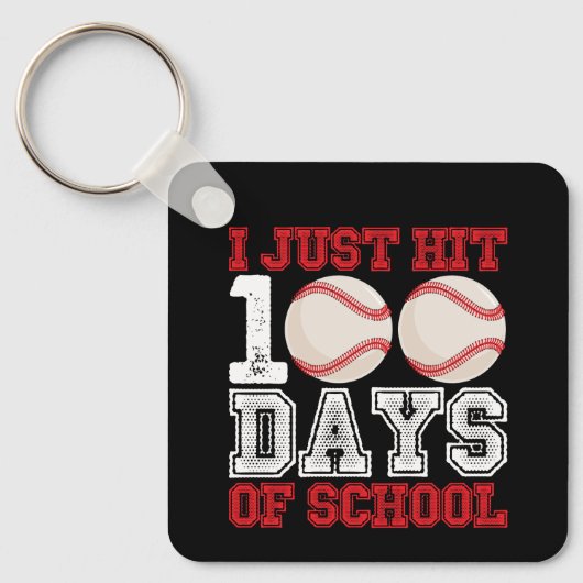 Ik heb net 100 dagen schoolhonkbal gehaald sleutelhanger (Voorkant)