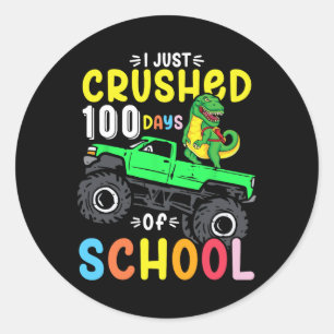 Ik heb net 100 dagen van schooljongens peuters 10 ronde sticker