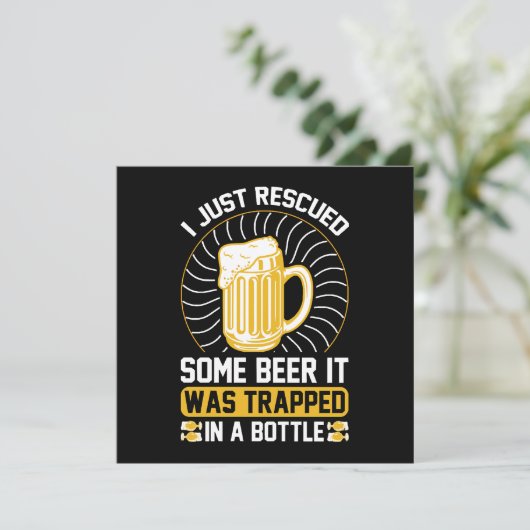 Ik heb net bier gered. Het zat vast (Staand voorkant)