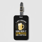 Ik heb net bier gered. Het zat vast Bagagelabel (Voorkant (verticaal))