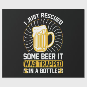 Ik heb net bier gered Het zat vast  Cadeaupapier