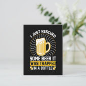 Ik heb net bier gered. Het zat vast Feestdagenkaart (Staand voorkant)