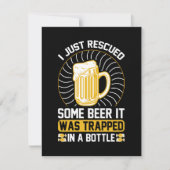 Ik heb net bier gered. Het zat vast Feestdagenkaart (Voorkant)