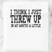 Ik heb net een beetje in mijn mond gegooid rechthoekige sticker (Tas)