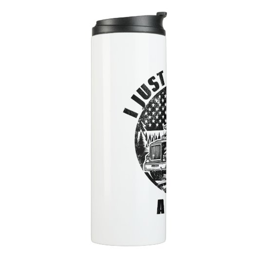 Ik heb net een ladingdump vrachtwagen gedropt in F Thermosbeker (Gedraaid links)