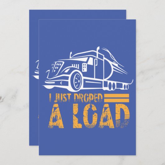 Ik heb net een ladingtrucker laten vallen kaart (Voorkant / Achterkant)