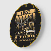 Ik heb net een vrachtwagen gedropt." grote klok (Hoek)