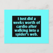 IK HEB NET EEN WEKEN GEZET VAN CARDIO NA IK... BRIEFKAART (Voorkant)