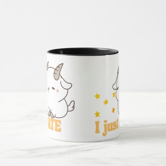 Ik heb net gegeten" Schattigee Goat Kawaii Starry  Mok (Midden)