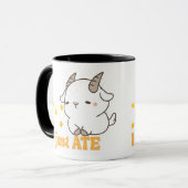 Ik heb net gegeten" Schattigee Goat Kawaii Starry  Mok (Voorkant links)