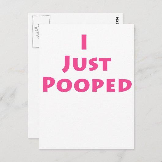 Ik heb net gepoept briefkaart (Voorkant / Achterkant)