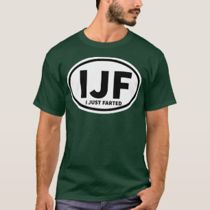 Ik heb net gescheten Sticker IJF afkorting Oval St T-shirt