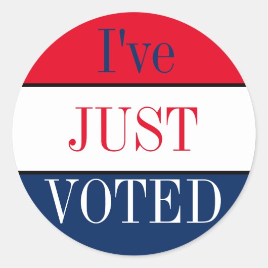 Ik heb net gestemd ronde sticker (Voorkant)