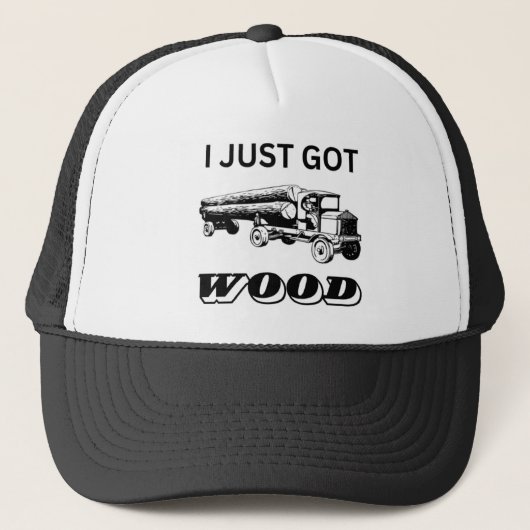 Ik heb net hout trucker pet (Voorkant)