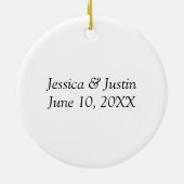 Ik heb net kerstversiering met huwelijk. keramisch ornament (Achterkant)