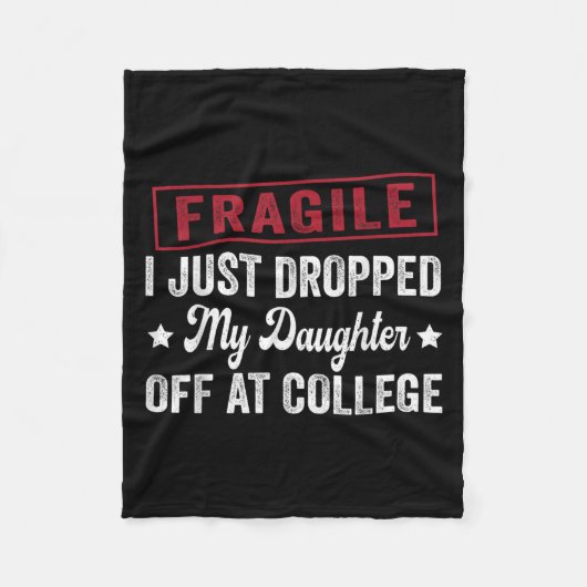Ik heb net mijn dochter afgezet op de universiteit fleece deken (Voorkant)