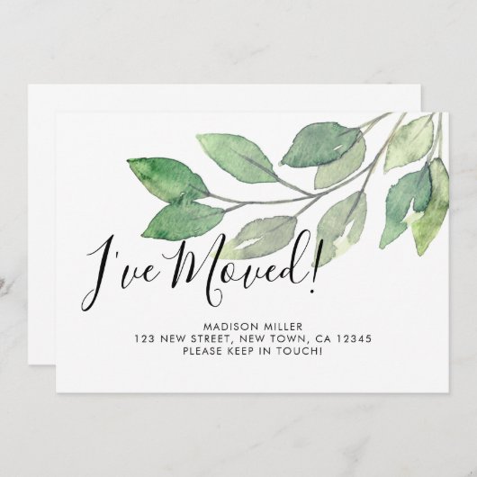 Ik heb New Home Greenery verplaatst Aankondiging (Voorkant / Achterkant)